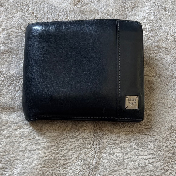 MCM Other - MCM Vintage  Black Leather Wallet
